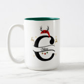 Tasse 2 Couleurs Christmas Alphabet Collection – Letter C Design (Gauche)