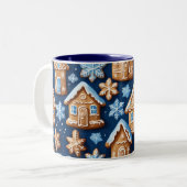 Tasse 2 Couleurs Christmas cookies ginger breadman Winter holiday (Devant gauche)