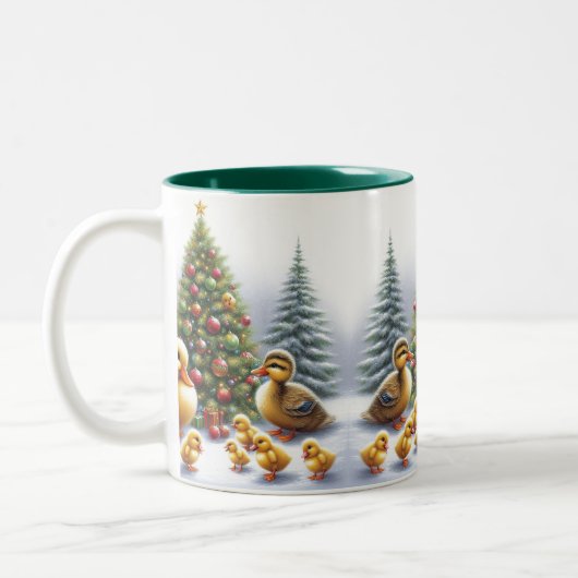 Tasse 2 Couleurs Christmas Duckling (Gauche)