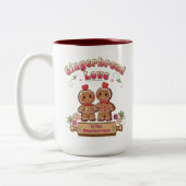 Tasse 2 Couleurs Christmas Gingerbread Log (Gauche)