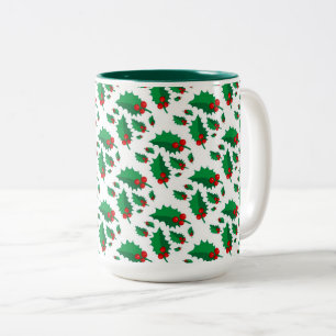 Tasse 2 Couleurs Christmas Holly