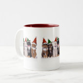 Tasse 2 Couleurs Christmas of cat - (Devant gauche)