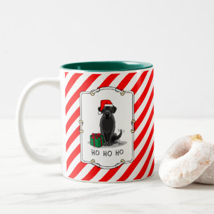 Tasse 2 Couleurs Christmas Père Noël Black Labrador Retriever Cute