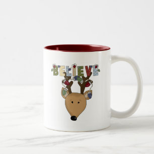 Tasse 2 Couleurs Christmas Reindeer Believe