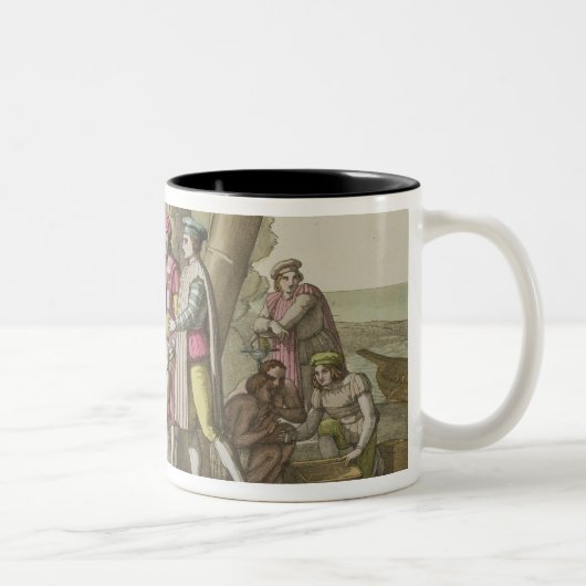Tasse 2 Couleurs Christophe Colomb (1451-1506) avec Ameri indigène (Droit)