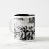 Tasse 2 Couleurs Christophe Colomb recevant des cadeaux (Devant gauche)