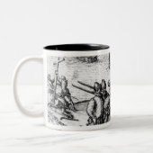 Tasse 2 Couleurs Christophe Colomb recevant des cadeaux (Gauche)