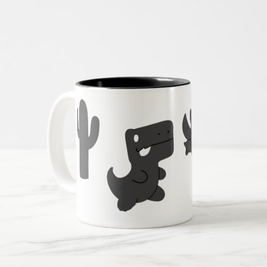 Tasse 2 Couleurs chrome dino hors ligne (Devant gauche)