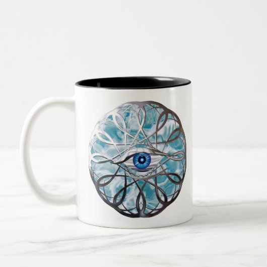 Tasse 2 Couleurs Chrome Mystical Eye Design (Gauche)