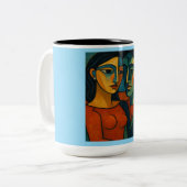 Tasse 2 Couleurs Chuchotements d'amour (Devant gauche)