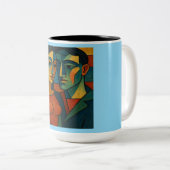 Tasse 2 Couleurs Chuchotements d'amour (Devant droit)