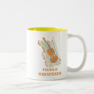 Tasse 2 Couleurs Chuchoteur de violon vintage personnalisé