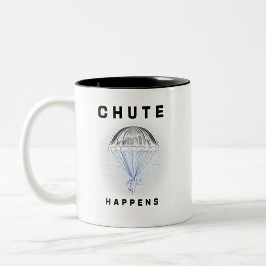 Tasse 2 Couleurs Chute Happen - Un Parachute Design (Gauche)