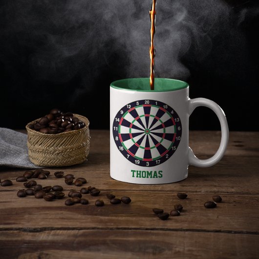 Tasse 2 Couleurs Cible de flechettes personnalisée