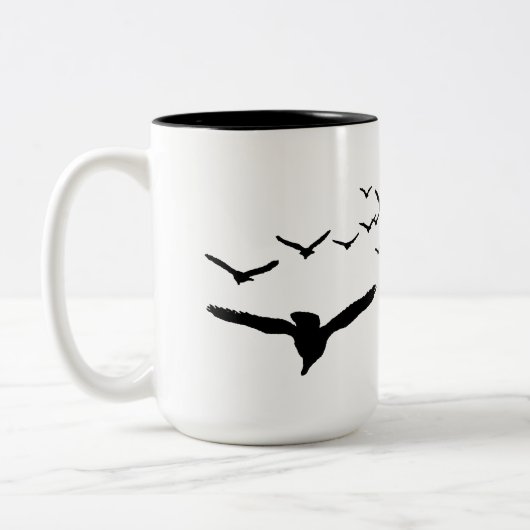 Tasse 2 Couleurs Ciel avec oiseaux (Gauche)