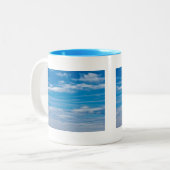 Tasse 2 Couleurs Ciel bleu avec flux nuageux (Devant gauche)