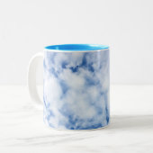 Tasse 2 Couleurs ciel bleu et nuages (Devant gauche)