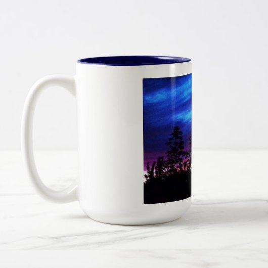 Tasse 2 Couleurs Ciel de coucher du soleil (Gauche)