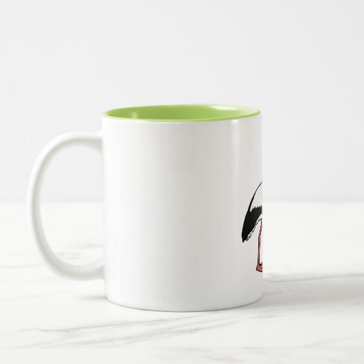 Tasse 2 Couleurs Cigogne blanche de Birdorable (Gauche)