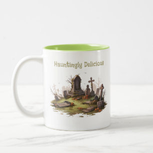 Tasse 2 Couleurs Cimetière Hanté Effrayant Amusant Halloween