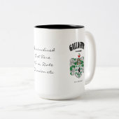 Tasse 2 Couleurs Cimier familial Gallagher, traduction et significa (Devant droit)