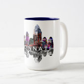 Tasse 2 Couleurs Cincinnati, Ohio en graffiti (Devant droit)