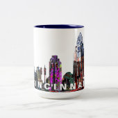 Tasse 2 Couleurs Cincinnati, Ohio en graffiti (Centre)