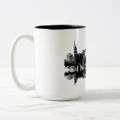 Tasse 2 Couleurs Cincinnati, Ohio skyline en noir (Gauche)