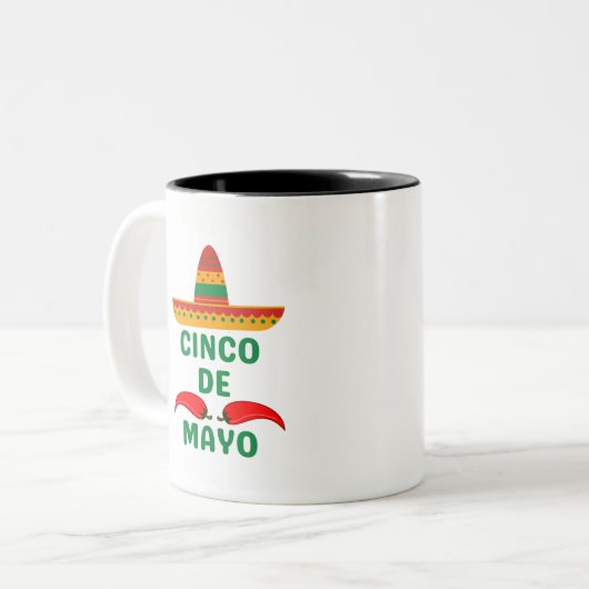 Tasse 2 Couleurs Cinco De Mayo (Devant gauche)