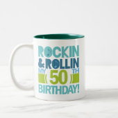 Tasse 2 Couleurs cinquantième Idées de cadeau d'anniversaire (Gauche)