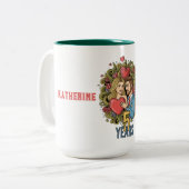 Tasse 2 Couleurs Cinquième Anniversaire (Devant gauche)