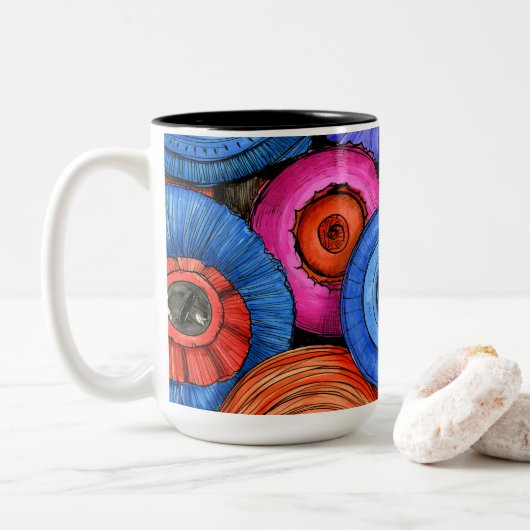Tasse 2 Couleurs Circular (Avec donut)
