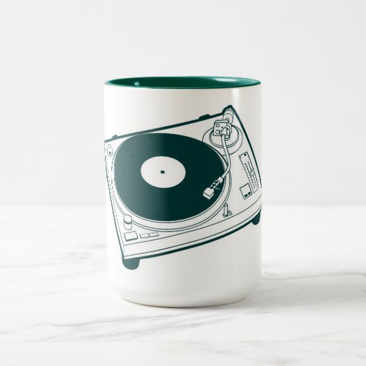 Tasse 2 Couleurs Cire/Tourne-disque de vieille école (Centre)