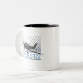 Tasse 2 Couleurs Cirrus SR22 (Devant gauche)