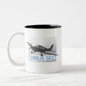Tasse 2 Couleurs Cirrus SR22 (Gauche)