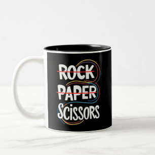 Tasse 2 Couleurs Ciseaux de papier rock Lesbian Funny Gay pride LGB