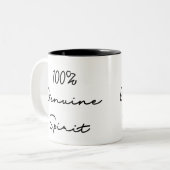 Tasse 2 Couleurs Citation 100% Véritable Esprit (Devant gauche)