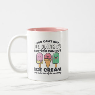 Tasse 2 Couleurs Citation amusante de la Crème de glace Inspiratio