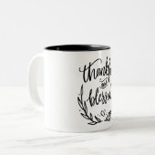 Tasse 2 Couleurs Citation chrétienne de grâce et de grâce (Devant gauche)