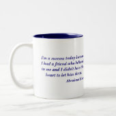 Tasse 2 Couleurs Citation d'Abraham Lincoln (Gauche)