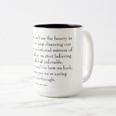 Tasse 2 Couleurs citation d'amour de soi (Devant droit)