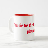 Tasse 2 Couleurs Citation d'amour et de musique de Shakespeare (Devant gauche)