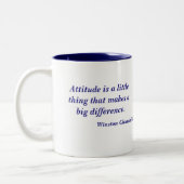 Tasse 2 Couleurs Citation d'attitude de Winston Churchill (Gauche)