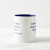 Tasse 2 Couleurs Citation d'attitude de Winston Churchill (Centre)