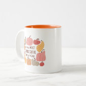 Tasse 2 Couleurs Citation d'automne Boho (Devant gauche)