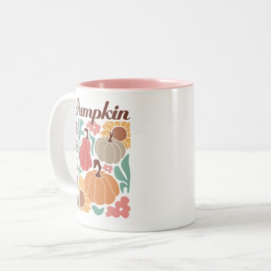 Tasse 2 Couleurs Citation d'automne Boho (Devant gauche)