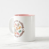 Tasse 2 Couleurs Citation d'automne Boho (Devant gauche)