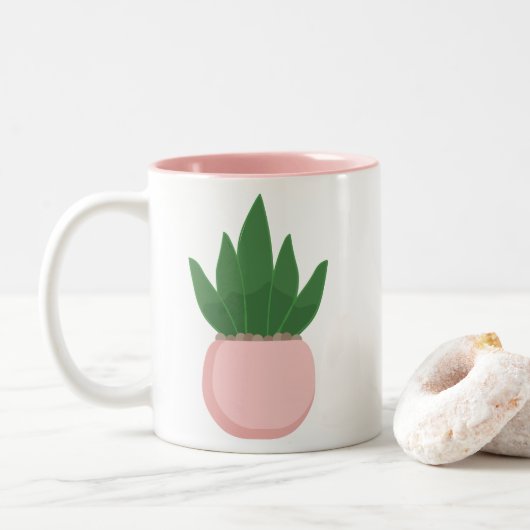 Tasse 2 Couleurs Citation de cactus mignon (Avec donut)