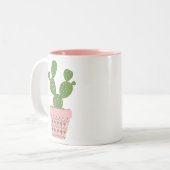 Tasse 2 Couleurs Citation de cactus mignon (Devant gauche)
