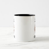 Tasse 2 Couleurs Citation de café Brown (Centre)